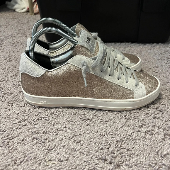 P448 women’s rose gold glitter John with calf hair size EU38 (7.5-8US) - Picture 3 of 10